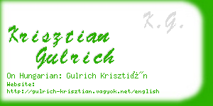 krisztian gulrich business card